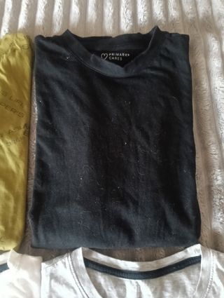 4 Camisetas Hombre Talla S manga corta