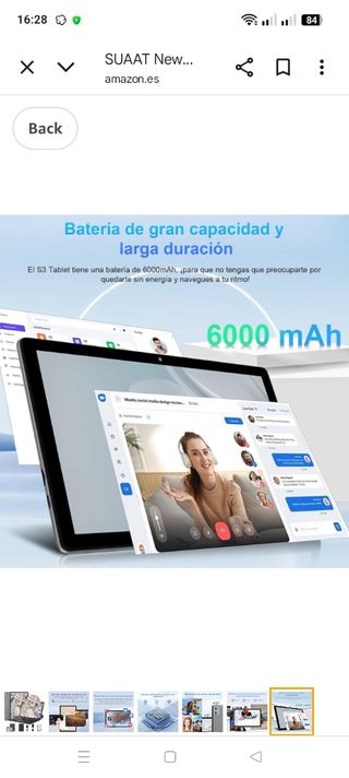 Tablet SUAAT S3 Android 14 - 20GB+128GB