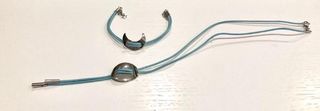 Pulsera y collar plata | azul