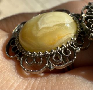 Anillo y pendientes clips vintage