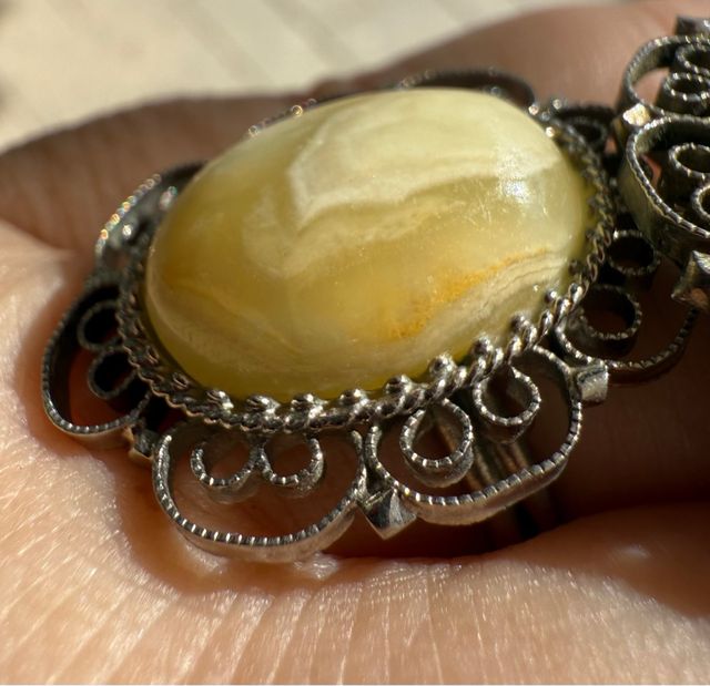 Anillo y pendientes clips vintage