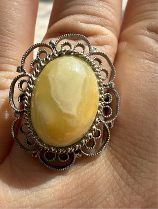 Anillo y pendientes clips vintage