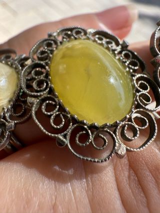 Anillo y pendientes clips vintage