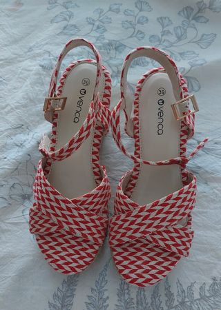 Sandalias cuña esparto Venca nº39