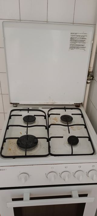 Cocina gas natural Bluesky 4 fuegos