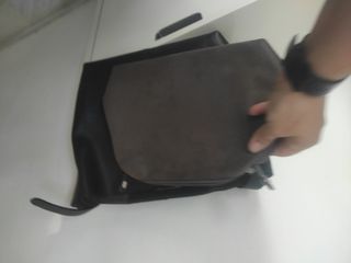Bolso negro hombro - Piel