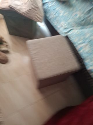 Puf baúl almacenaje marrón
