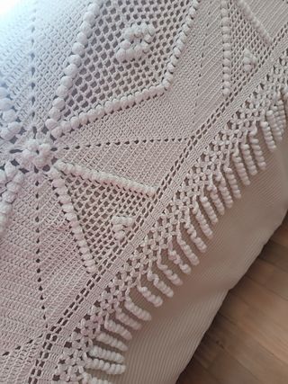 Colcha Crochê Vintage 190x190cm