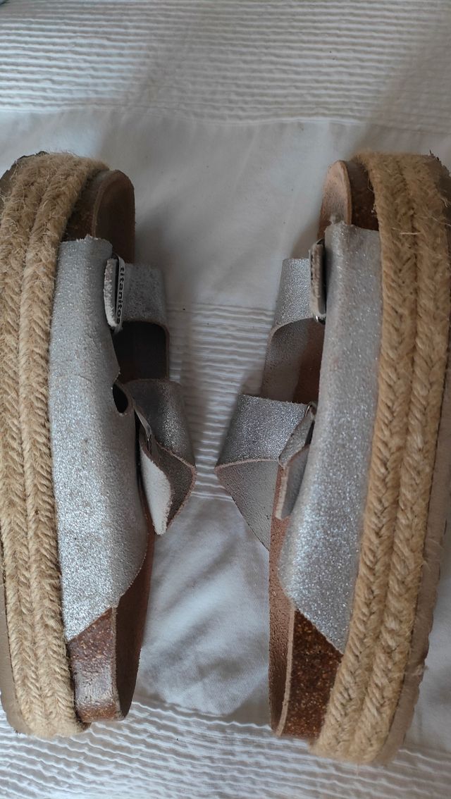 Sandalias Titanitos niña 35 Plata