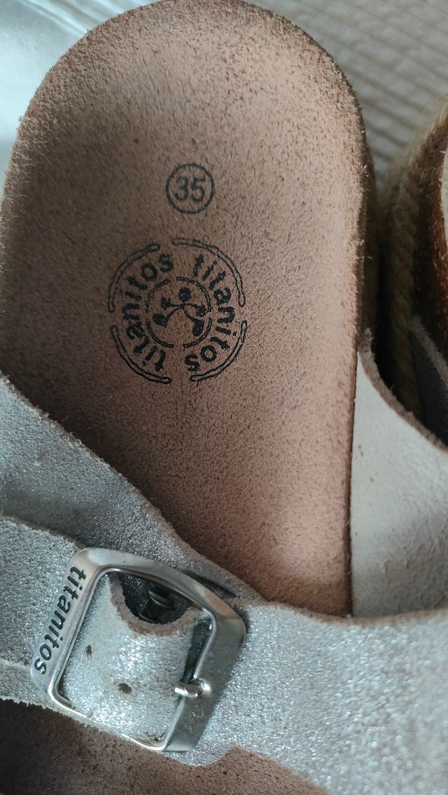 Sandalias Titanitos niña 35 Plata