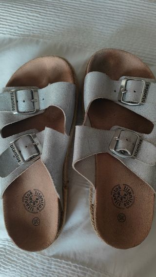 Sandalias Titanitos niña 35 Plata
