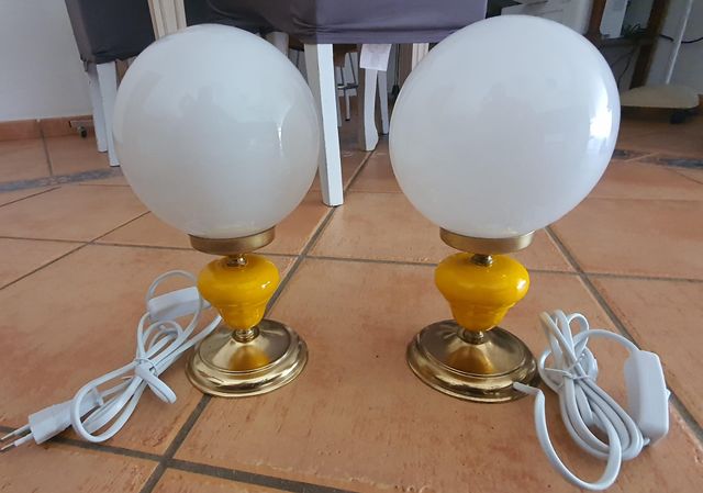 2 lámparas retro años 60