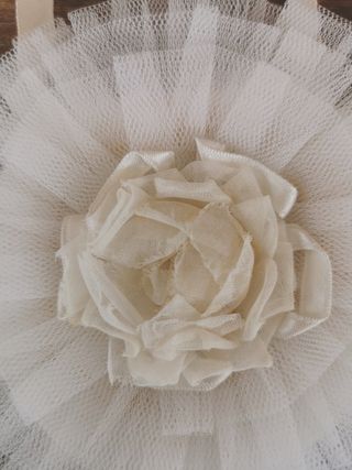 Bolso vintage  comunión o boda en tul y raso 
