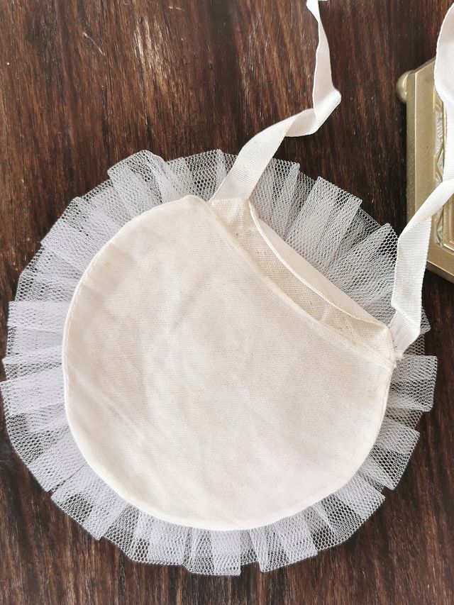 Bolso vintage  comunión o boda en tul y raso 