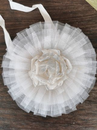 Bolso vintage  comunión o boda en tul y raso 