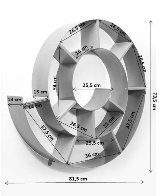 Scaffale a spirale metallo-legno