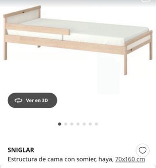 Cama infantil IKEA con barandilla mas colchon. 