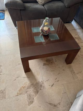 Mesa centro madera marrón