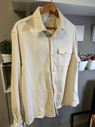 Sobrecamisa beige Zara - Hombre