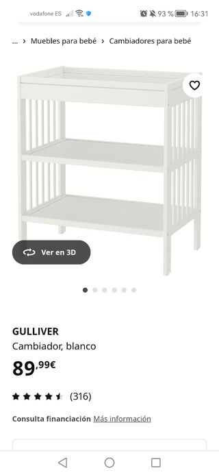 Cambiador Gulliver blanco IKEA