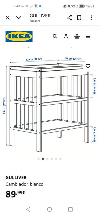 Cambiador Gulliver blanco IKEA