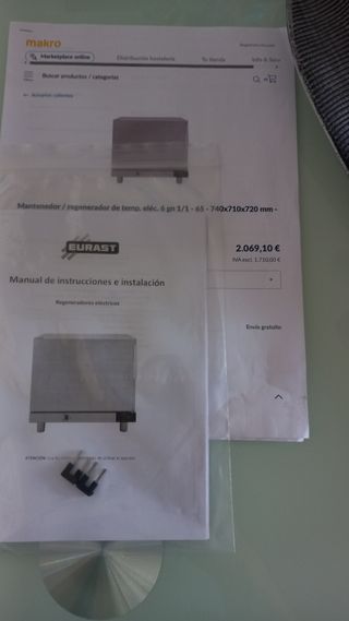 Horno EURAST electrico. Industrial.