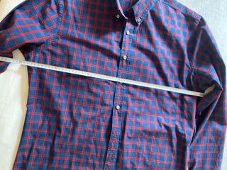 CAMISA DE CUADROS MANGO AZUL Y ROJA