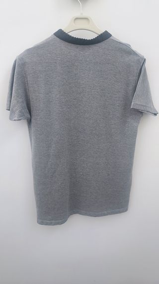 Polo algodón.  Tommy Hilfiger L - Azul y gris.