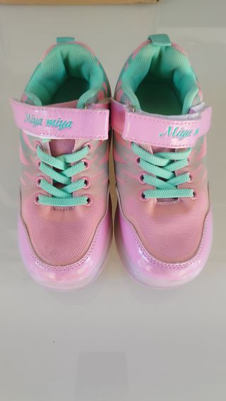 Zapatillas niña luces LED - 2 pares