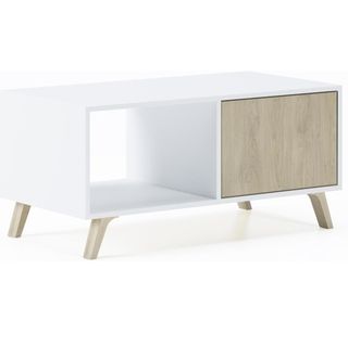 Mesa centro blanco & madera