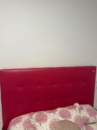 Cabecera cama piel sintética rosa