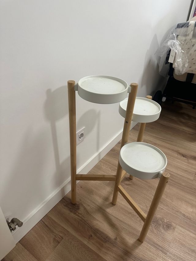 Ikea plantador de 3 camadas de madeira branca