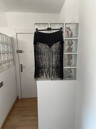 Mantón flamenco negro | hecho a mano