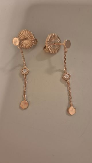 Pendientes cadena plata