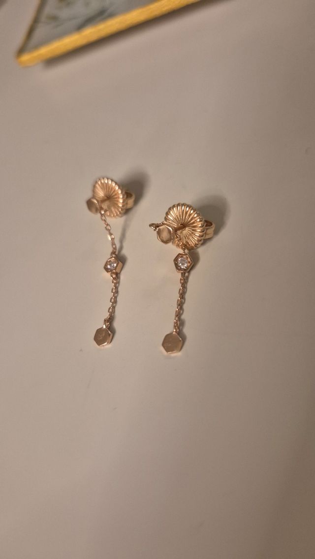 Pendientes cadena plata