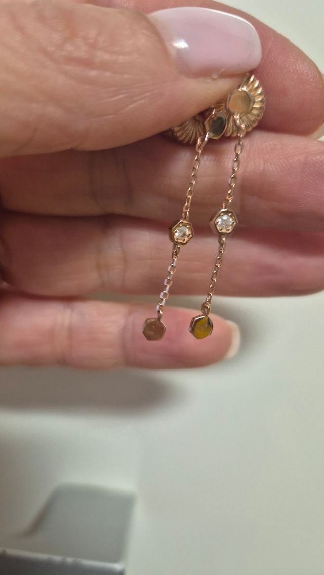 Pendientes cadena plata