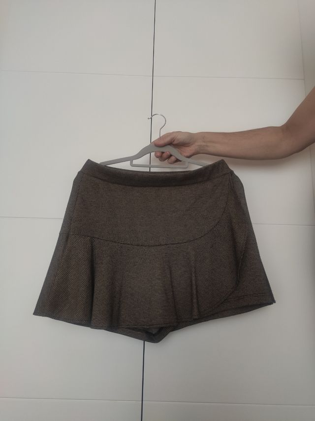 Falda pantalón Stradivarius marrón