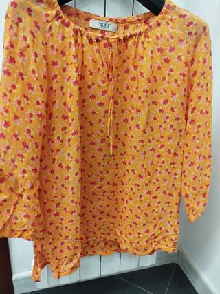 Blusa MODI' STYLITALIA fiori arancio
