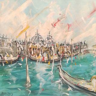 Quadro olio su tela Venezia