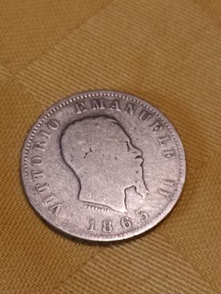 5 Lire Vittorio Emanuele II 1863