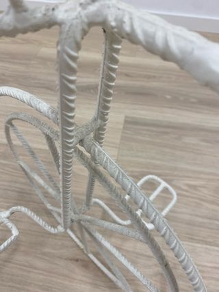Macetero bicicleta metal blanco