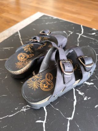 Sandalias Panama Jack negras