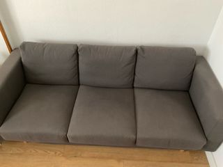 Sofá 3 plazas Ikea Cris oscuro 