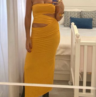 Vestido largo amarillo