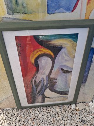 Cuadro al óleo abstracto
