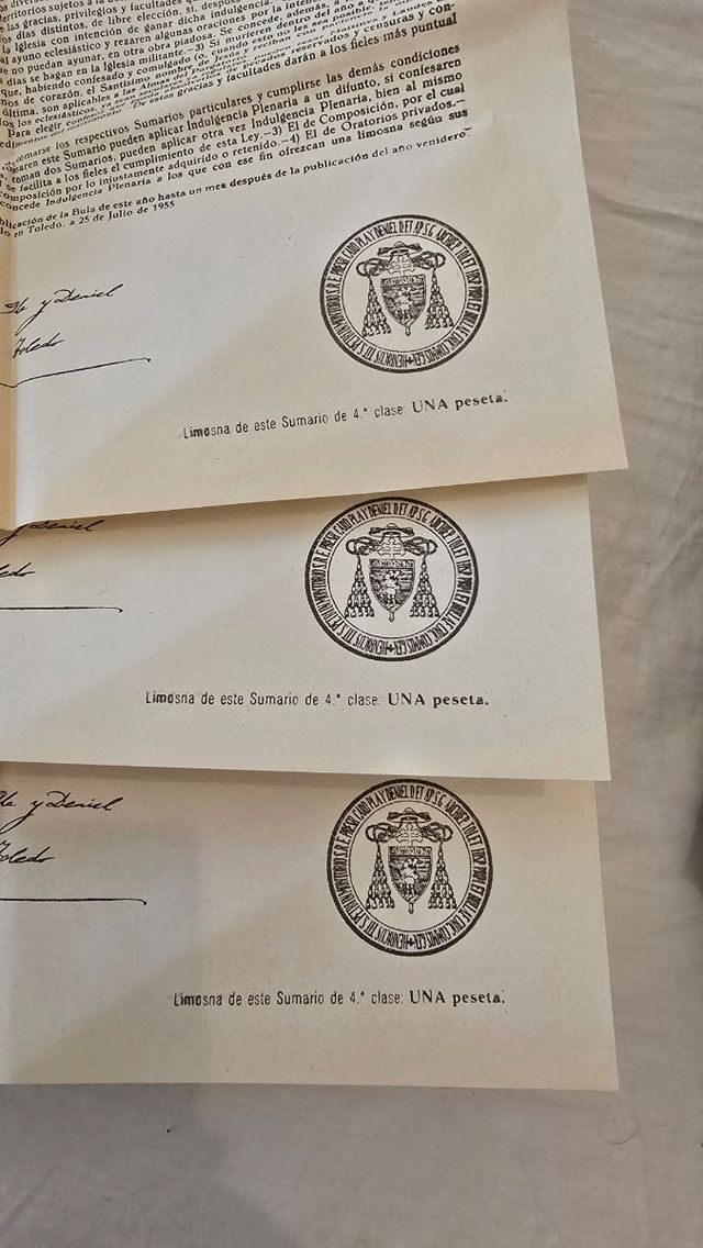 Bulas e Indulgencias para 1956 San Peetro Montorio