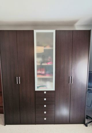 Armario 5 puertas - marrón wengue