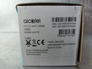 Alcatel 1066D colore Bianco 
