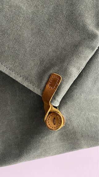 Bolso bandolera, lona gris marengo. Nuevo