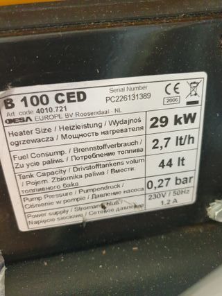 Calefactor Master industrial